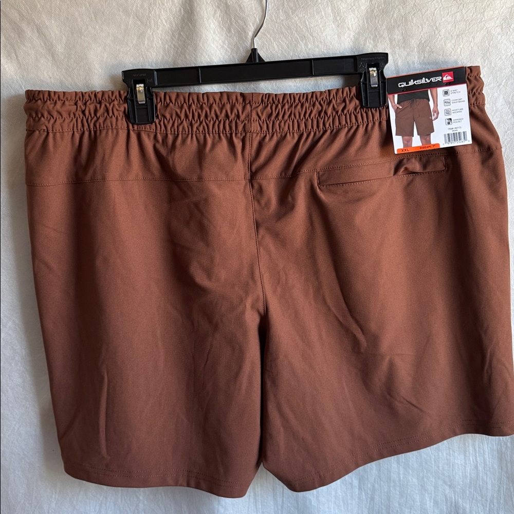 Quiksilver Rust Brown Drawstring Shorts - Picture 3 of 8